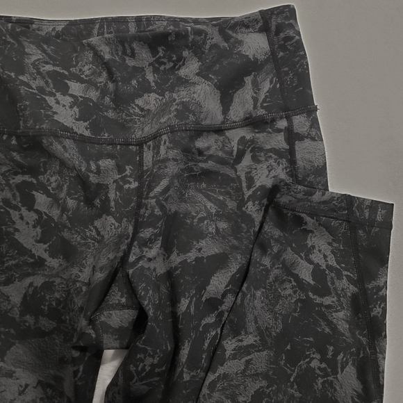 Lole High Waisted Black and Grey Marble Pattern Leggings - Picture 2 of 3